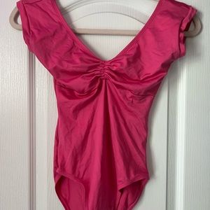 gaynor minden pink leotard